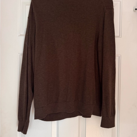 Men's Daniel Cremieux Signature Collection Brown V-Neck Sweater - Picture 3 of 6